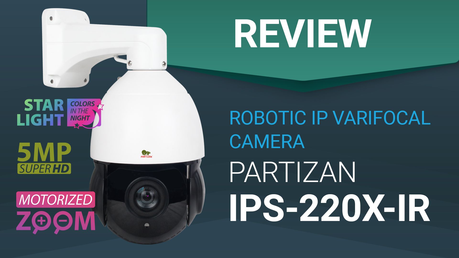 PTZ IP camera. Review and setup Partizan IPS-220X-IR AI Starlight